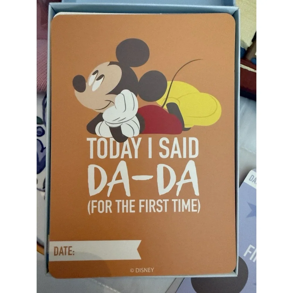 Disney Mickey Mouse First Year Baby Boy Milestone Cards New - Open Box -cute!